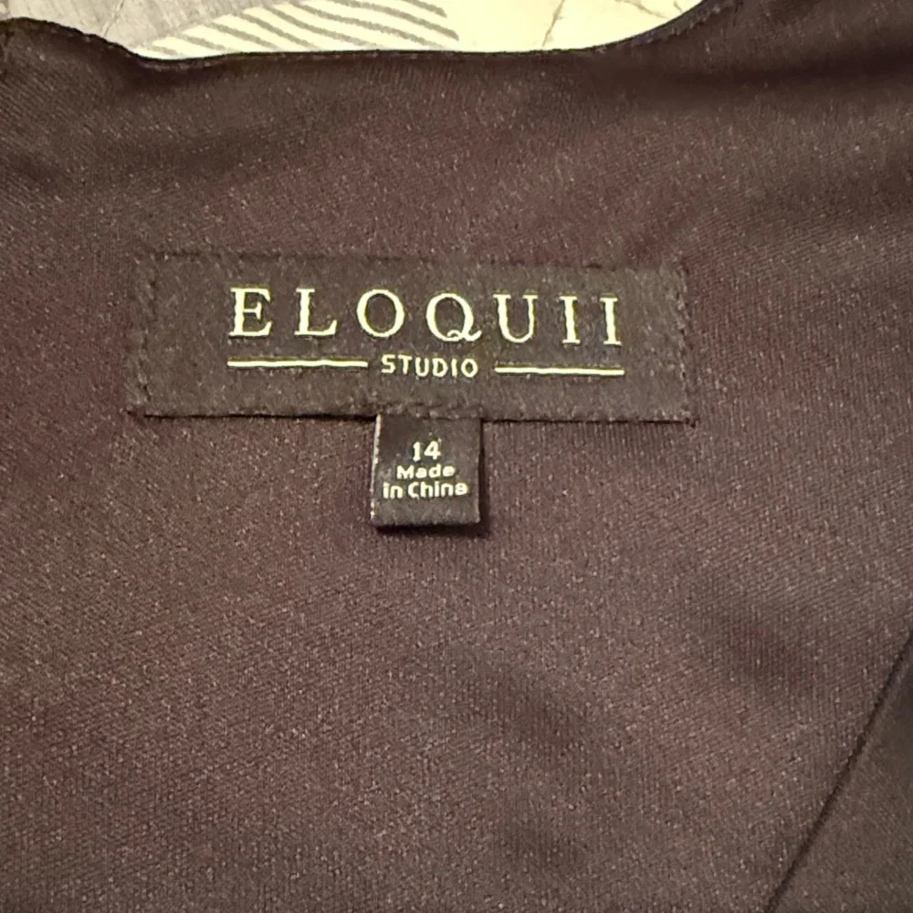 Eloquii Black Dress size 14 with Feather Trim. Like new. - Picture 5 of 5